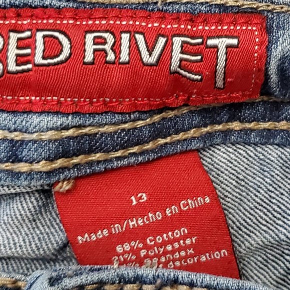 Red Rivet Shorts - Picture 3 of 5